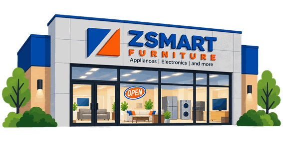 Illustration of a ZSmart Furniture store front